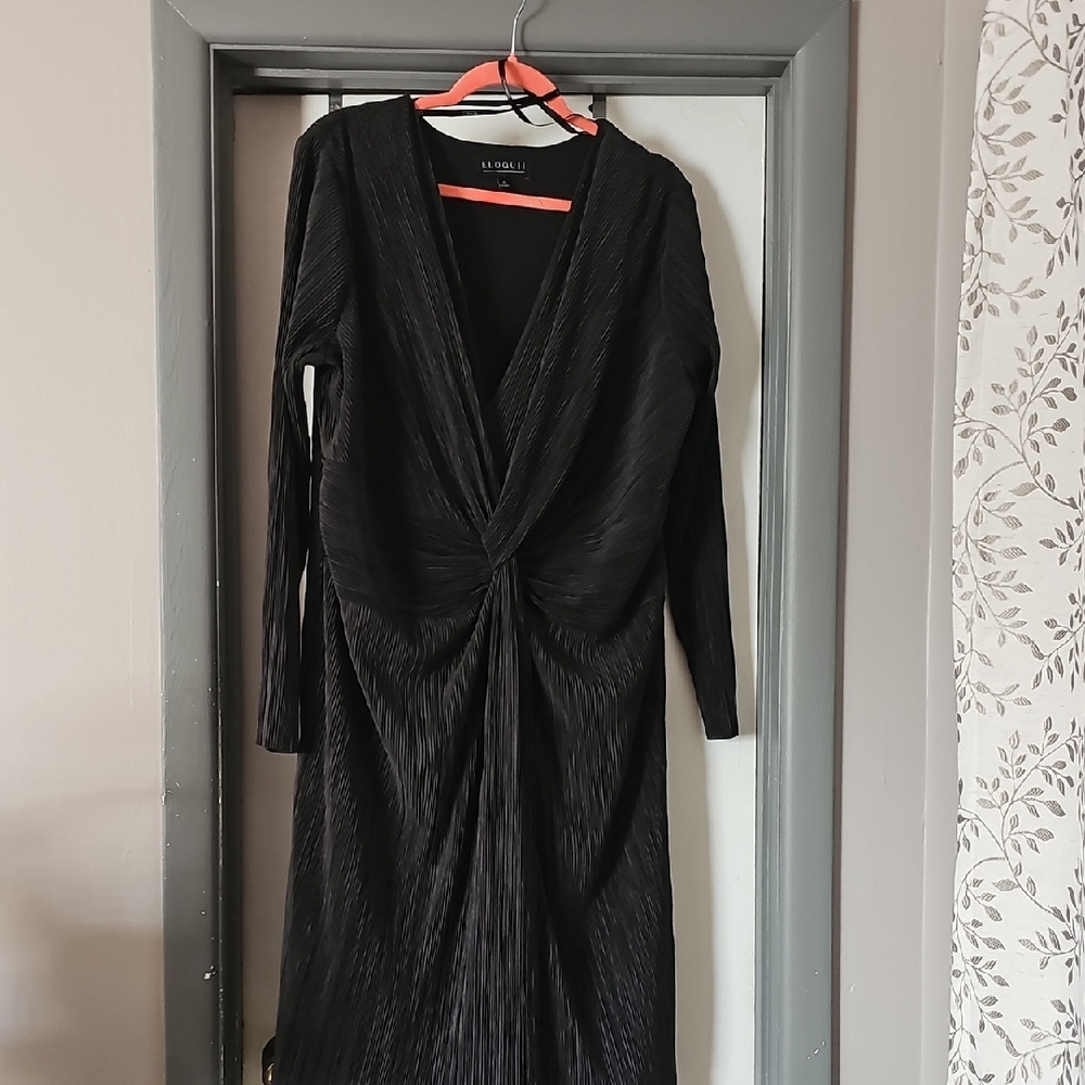 Eloquii Black Long Sleeve Dress